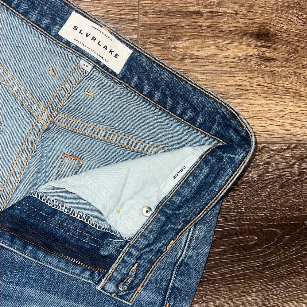 SLVRLAKE Grace High-Rise Jean In River Runs Deep 💙 - Picture 12 of 15